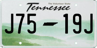 TN license plate J7519J