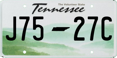 TN license plate J7527C