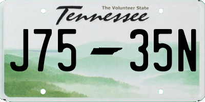 TN license plate J7535N