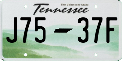TN license plate J7537F