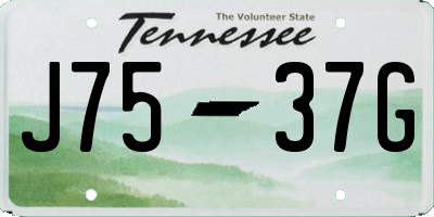 TN license plate J7537G