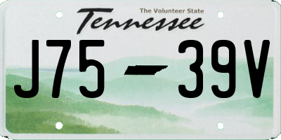 TN license plate J7539V