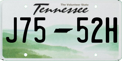 TN license plate J7552H