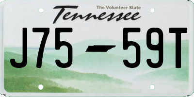TN license plate J7559T
