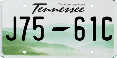 TN license plate J7561C
