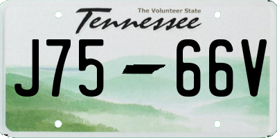 TN license plate J7566V