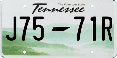 TN license plate J7571R