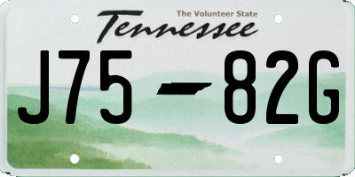 TN license plate J7582G