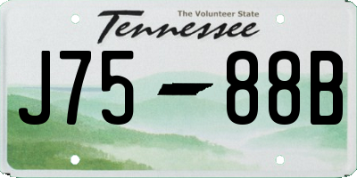 TN license plate J7588B