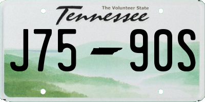 TN license plate J7590S