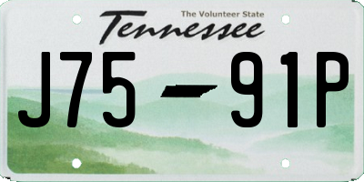 TN license plate J7591P