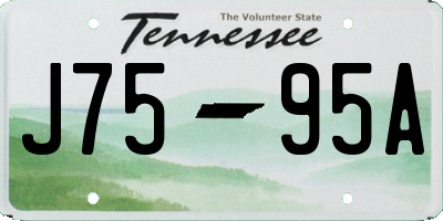 TN license plate J7595A