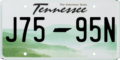 TN license plate J7595N