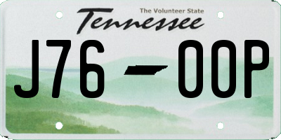 TN license plate J7600P