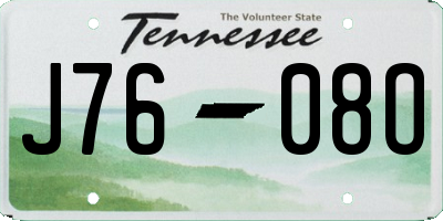 TN license plate J7608O