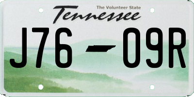 TN license plate J7609R