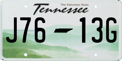 TN license plate J7613G