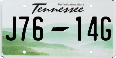 TN license plate J7614G