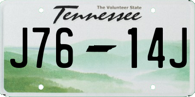 TN license plate J7614J