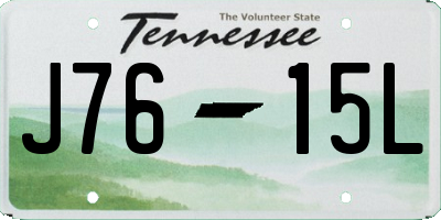 TN license plate J7615L