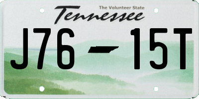 TN license plate J7615T