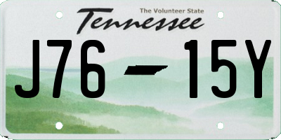 TN license plate J7615Y
