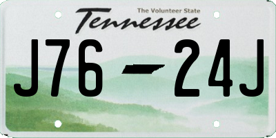 TN license plate J7624J