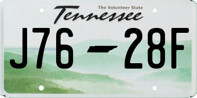 TN license plate J7628F