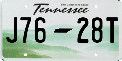 TN license plate J7628T