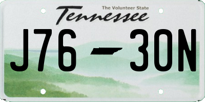 TN license plate J7630N
