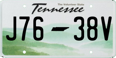 TN license plate J7638V