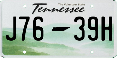 TN license plate J7639H