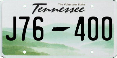 TN license plate J7640O