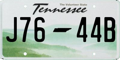 TN license plate J7644B