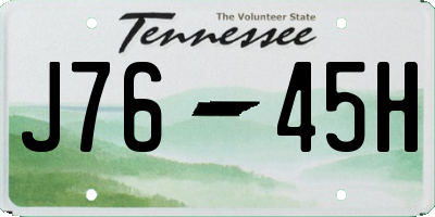 TN license plate J7645H