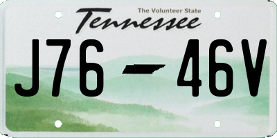 TN license plate J7646V