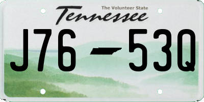 TN license plate J7653Q