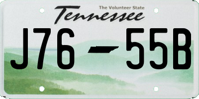 TN license plate J7655B
