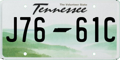 TN license plate J7661C