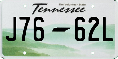 TN license plate J7662L