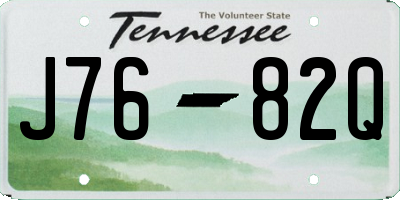 TN license plate J7682Q