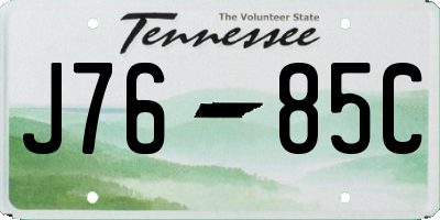 TN license plate J7685C