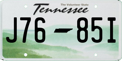 TN license plate J7685I