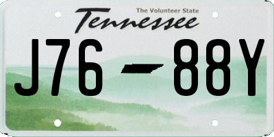 TN license plate J7688Y