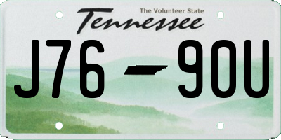 TN license plate J7690U