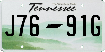 TN license plate J7691G
