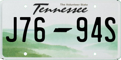 TN license plate J7694S