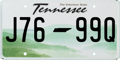 TN license plate J7699Q
