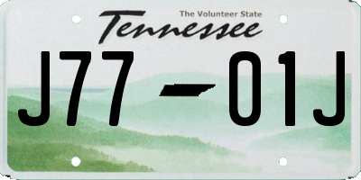 TN license plate J7701J
