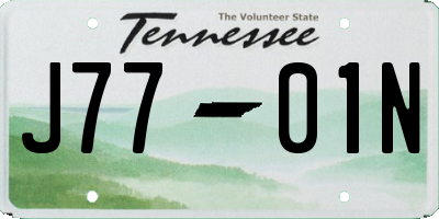 TN license plate J7701N